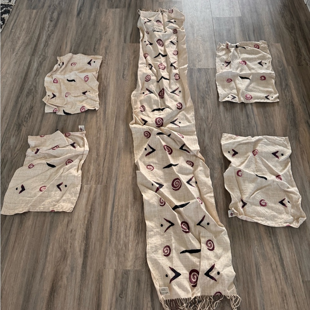 Thai Triabal Finer dining set one runner 4 mats